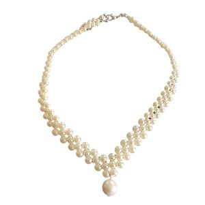 Pearl bead Collar Statement Necklace
